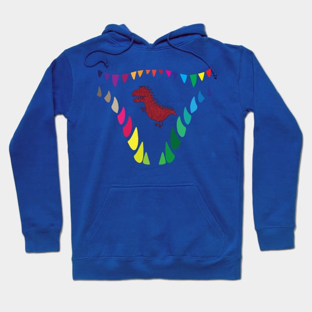 Smiling Dinosaur Teeth (with Dinosaur Inside) Hoodie by OssiesArt